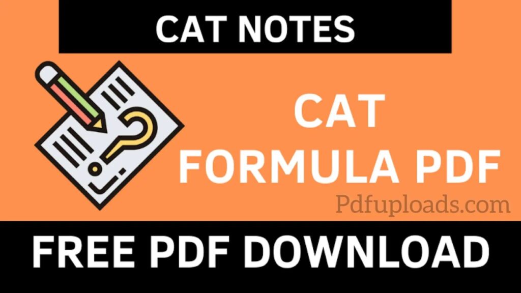 CAT Quant Formulas PDF CAT Quant Formulas PDF Download