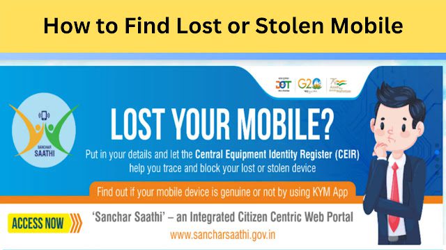 Sancharsaathi : Govt Portal to Block Your Lost Or Stollen mobile Sancharsaathi : Govt Portal to Block Your Lost Or Stollen mobile