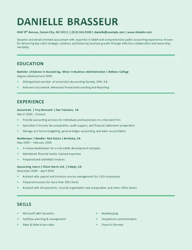 ATS Resume Template Word Format: 9 Best ATS-Friendly Templates for Job Seekers ATS stylish accounting resume