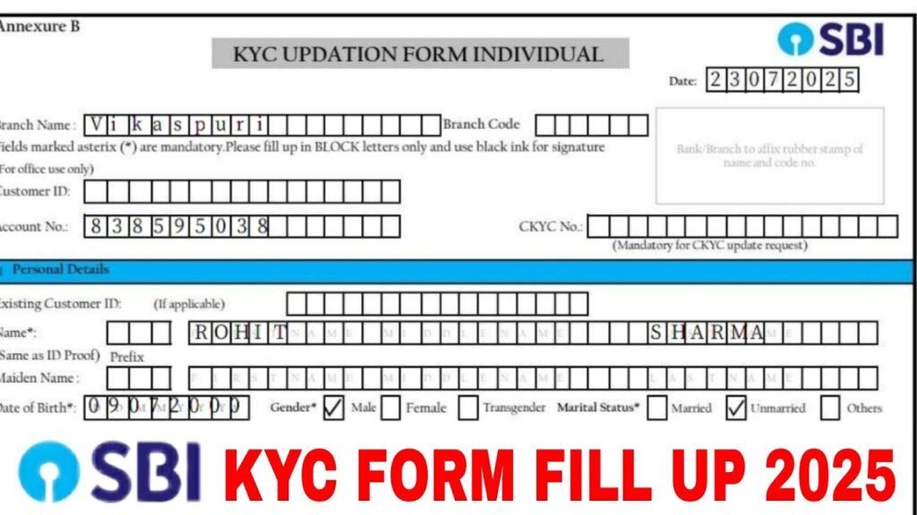 SBI KYC Form 2025 PDF – Download, Fill & Submit Easily SBI KYC Form 2025 PDF – Download, Fill & Submit Easily